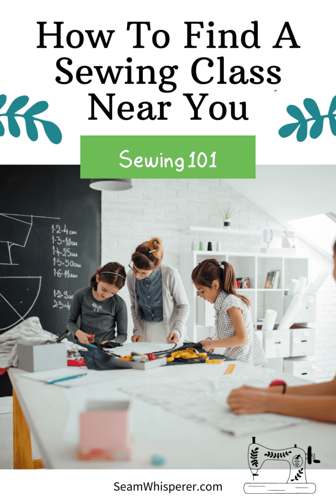 Pinterest Pin "How to find a sewing class near me"