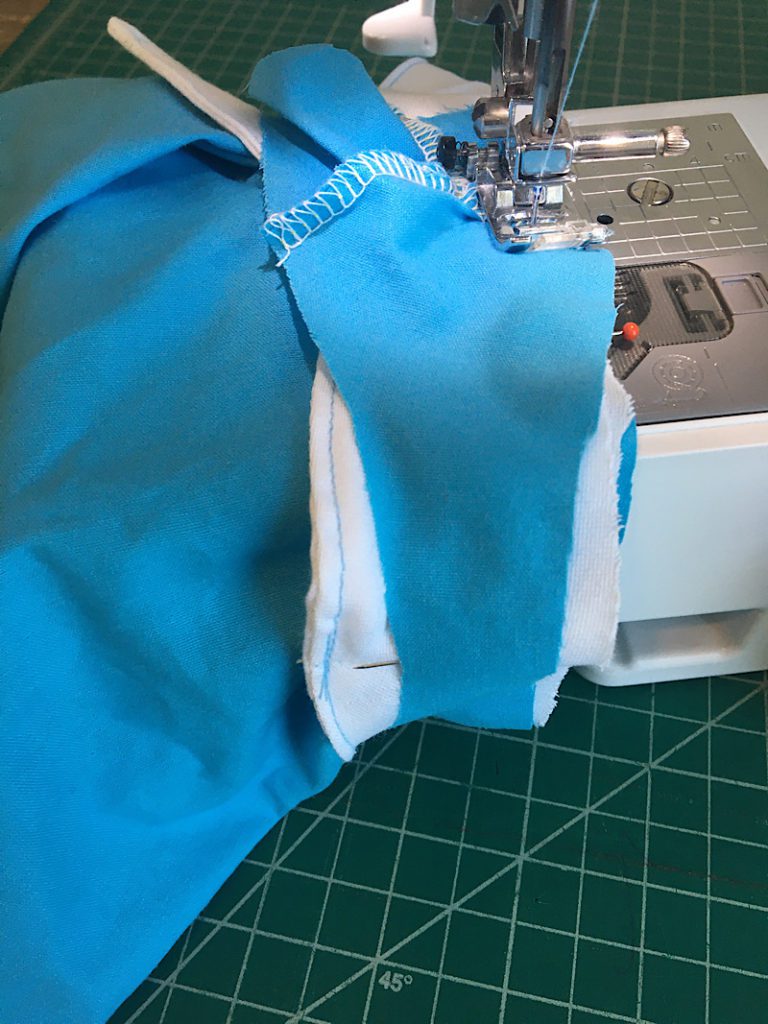 sew the top of the bodice back on