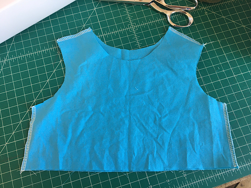 sew the shoulders and side seams