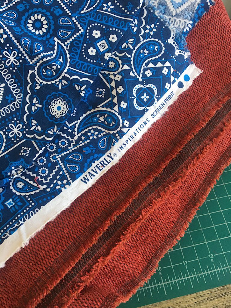 selvedges on fabric samples