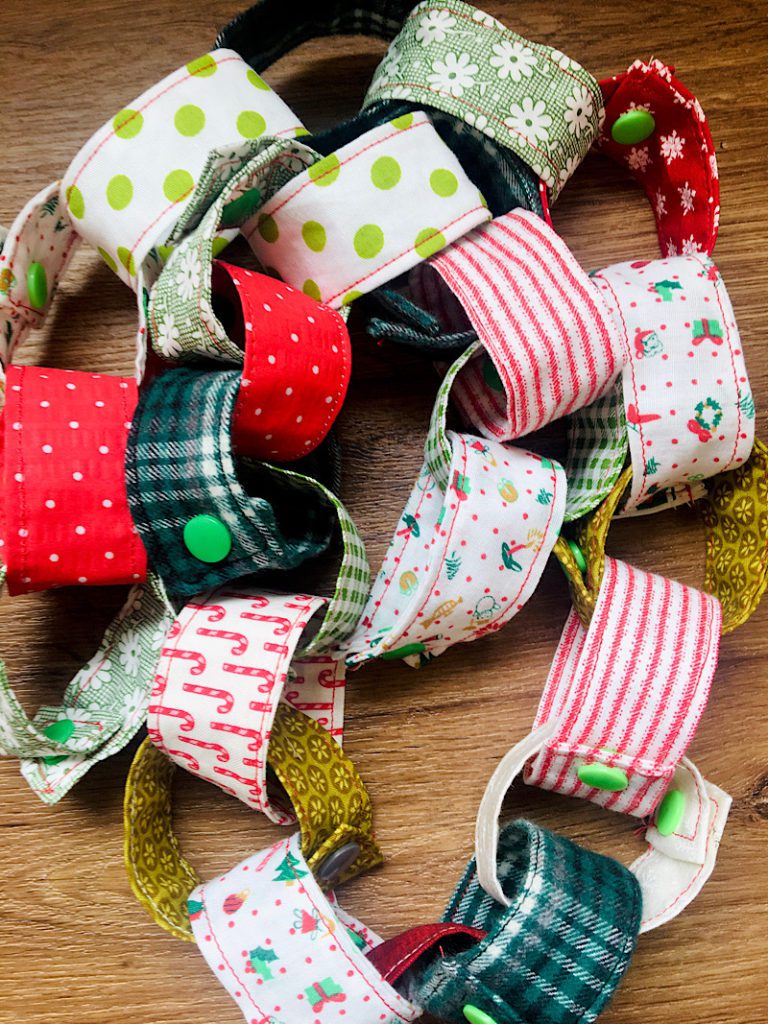 Christmas Countdown Paper chain reusable fabric