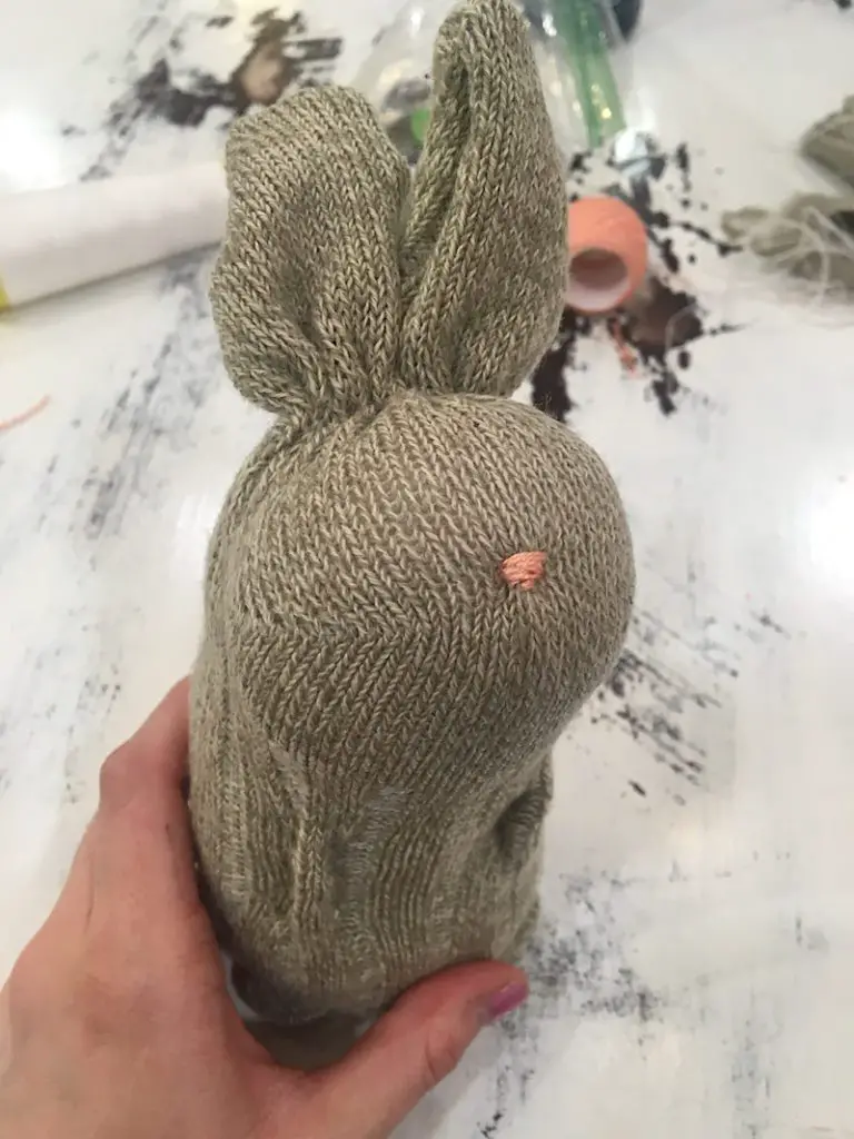 sock bunny finished nose