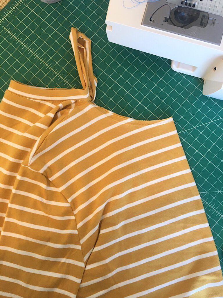 fold T shirt in half