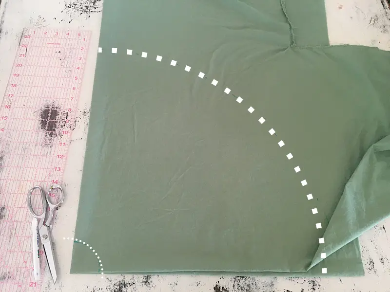 drawing circles on fabric