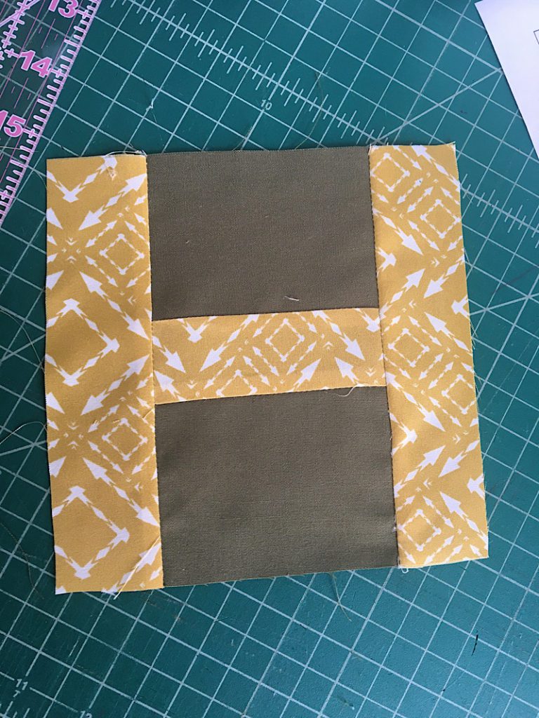 H Quilt block complete