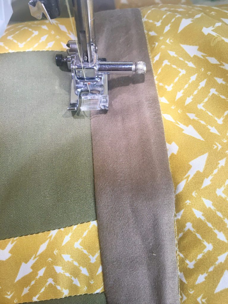 sew down the border seams