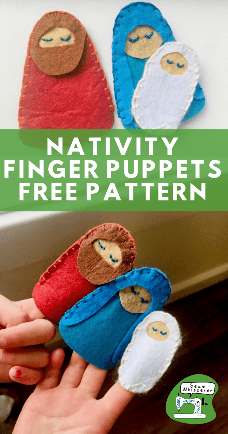 Felt Nativity Finger Puppets {Free Christmas Sewing Pattern}