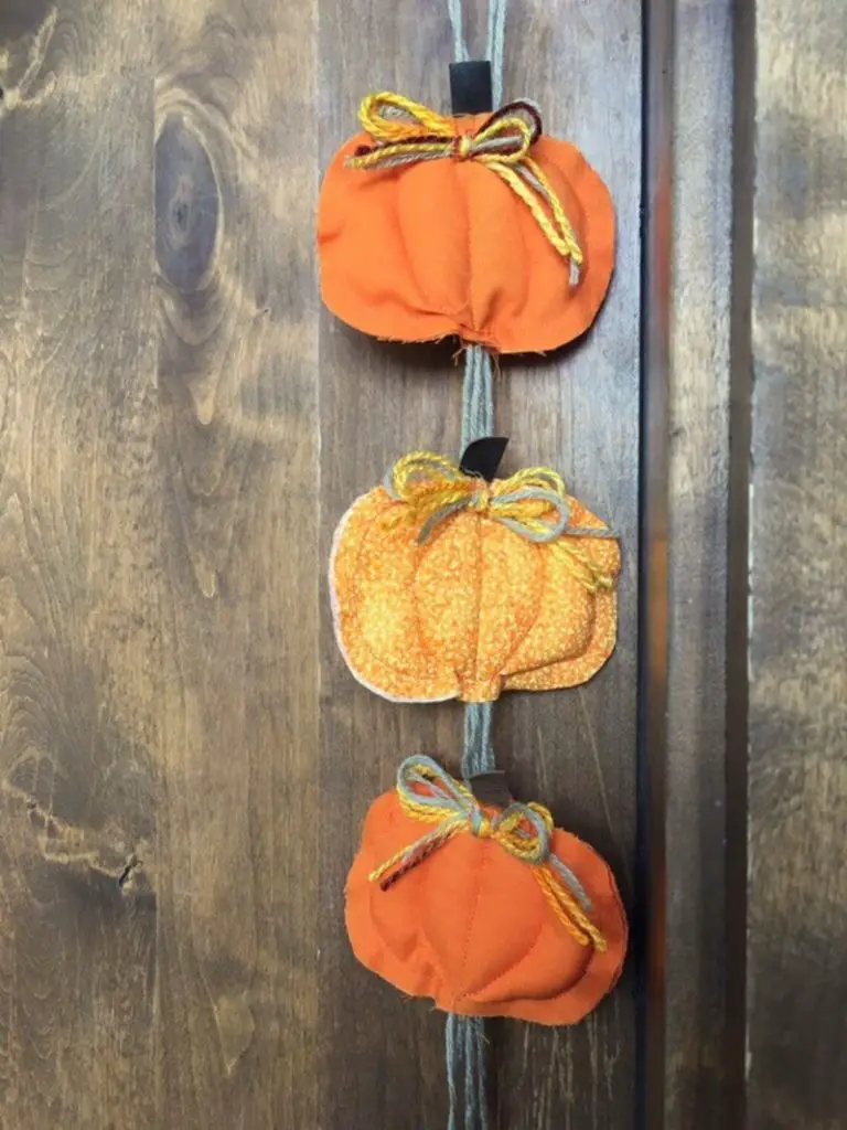 orange pumpkin door knob hanger