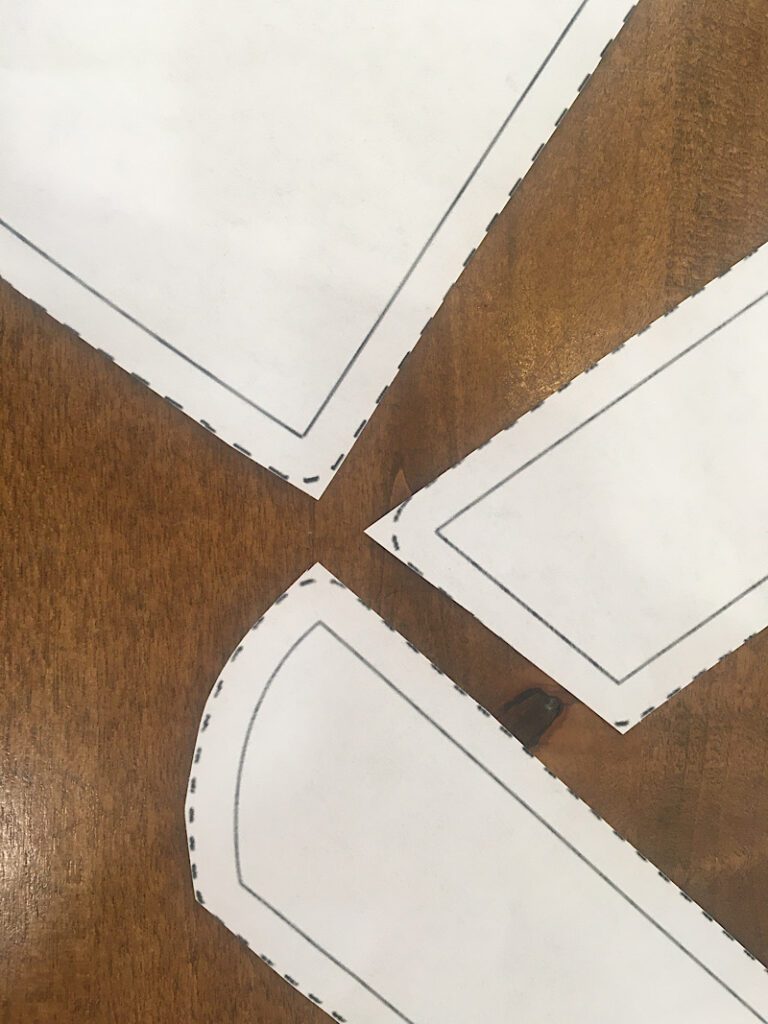 Sharp corners on pattern pieces