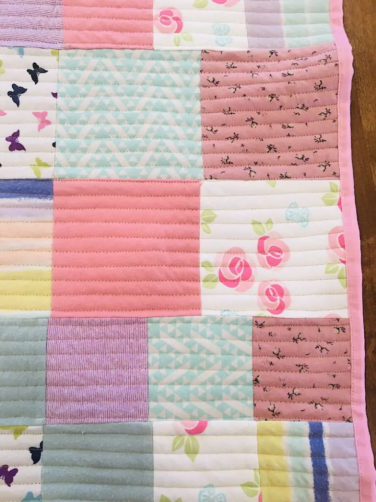 finished baby memory clothes quilt