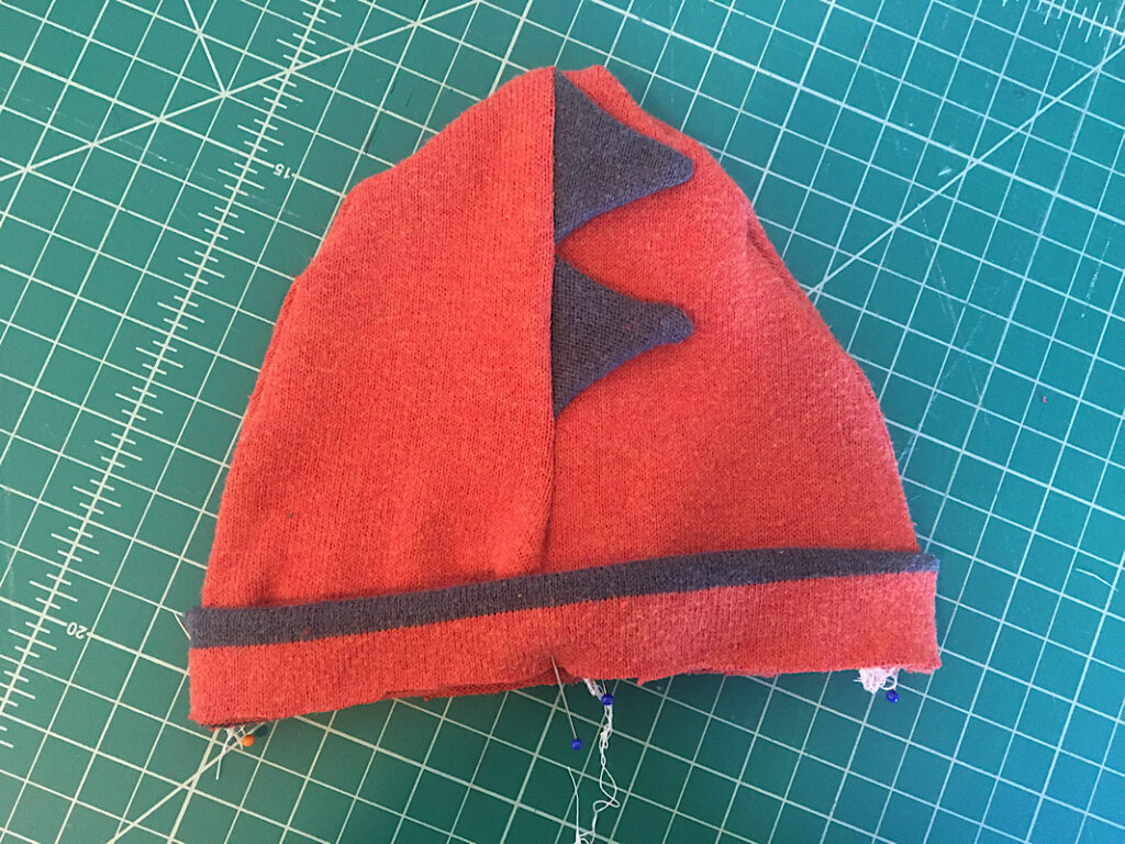 placing band on beanie