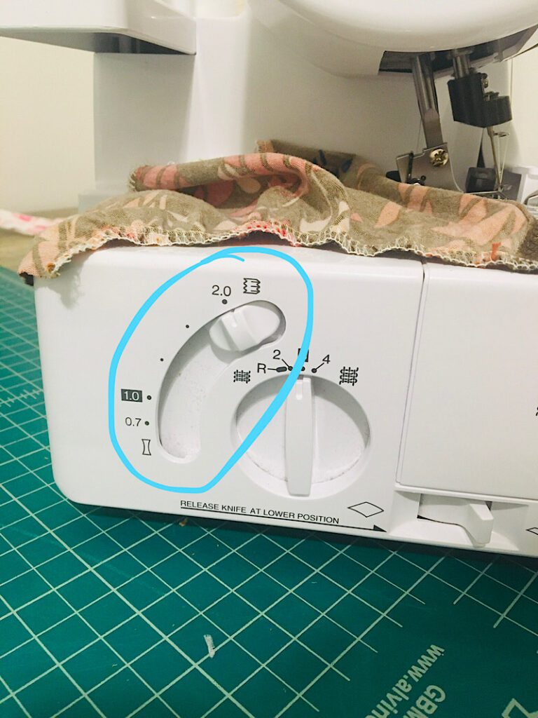 serger differential feed settins bunching up