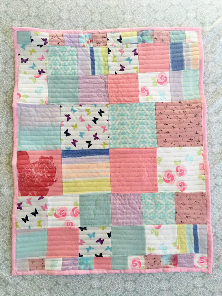 baby clothes memory quilt