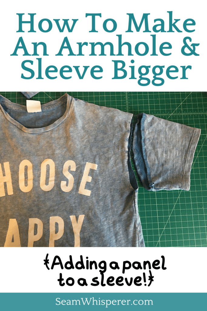 how to make armhole and sleeve bigger pinterest pin