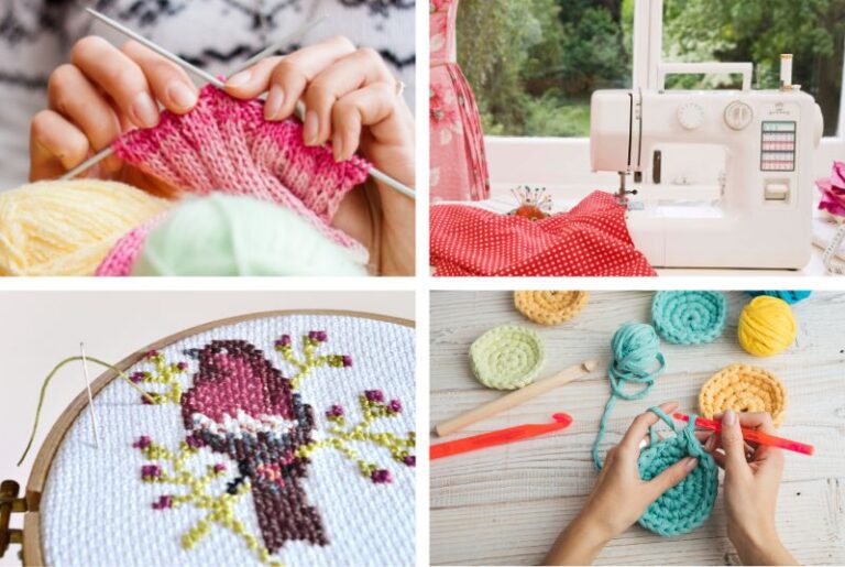 Sewing vs Crochet Vs Knitting Vs Embroidery {Photos & Chart}