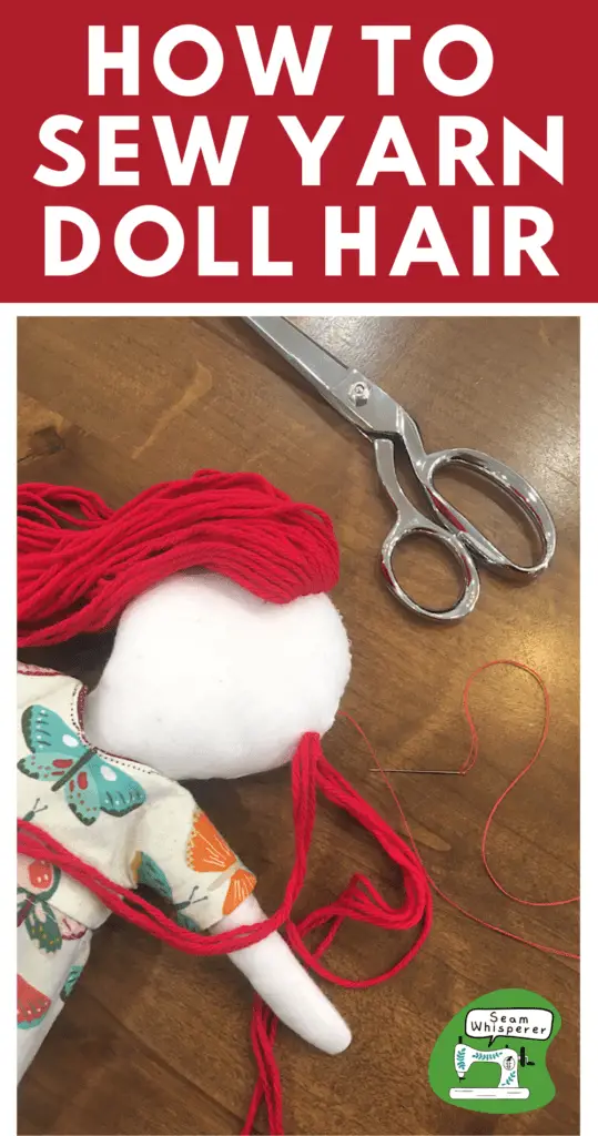 how to sew yarn doll hair pinterest pin
