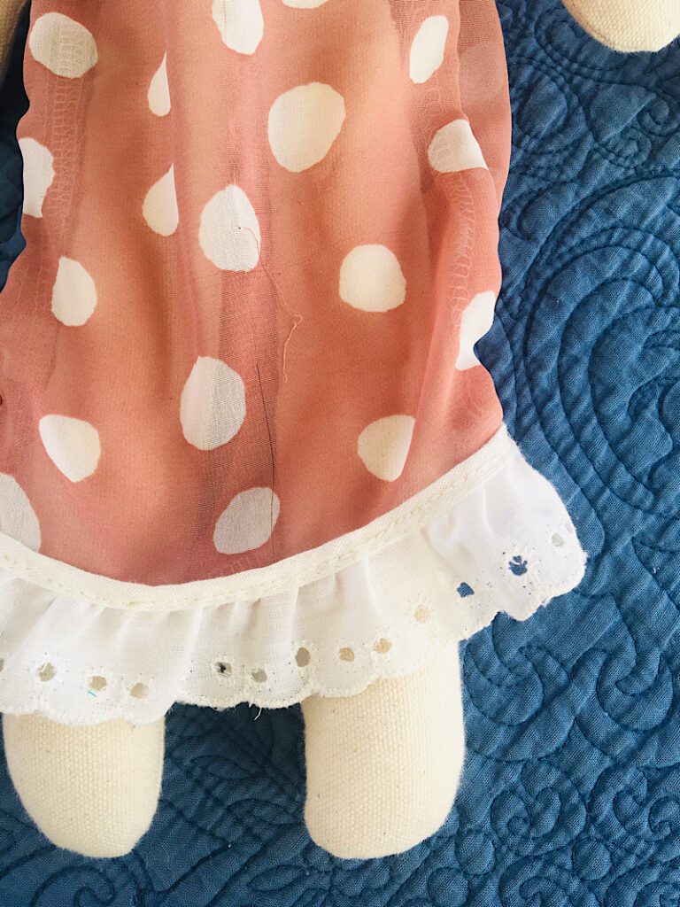 pink doll dress with lace