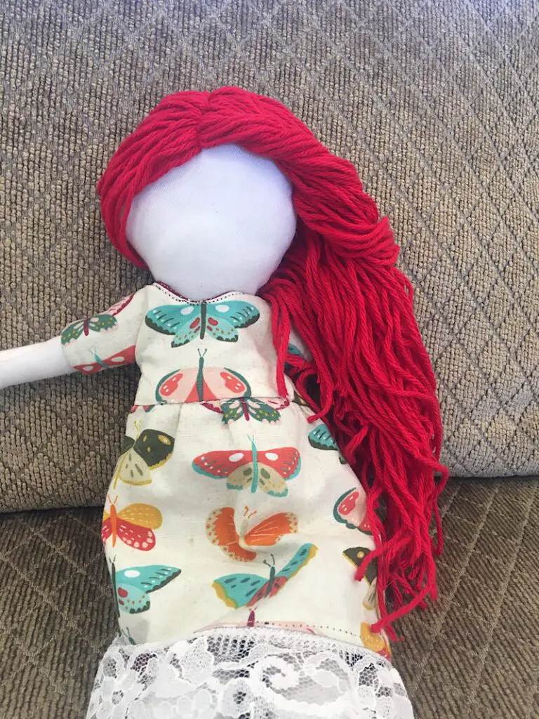 How To Sew Yarn Doll Hair (Full, Secure, No Pins, No Weft)