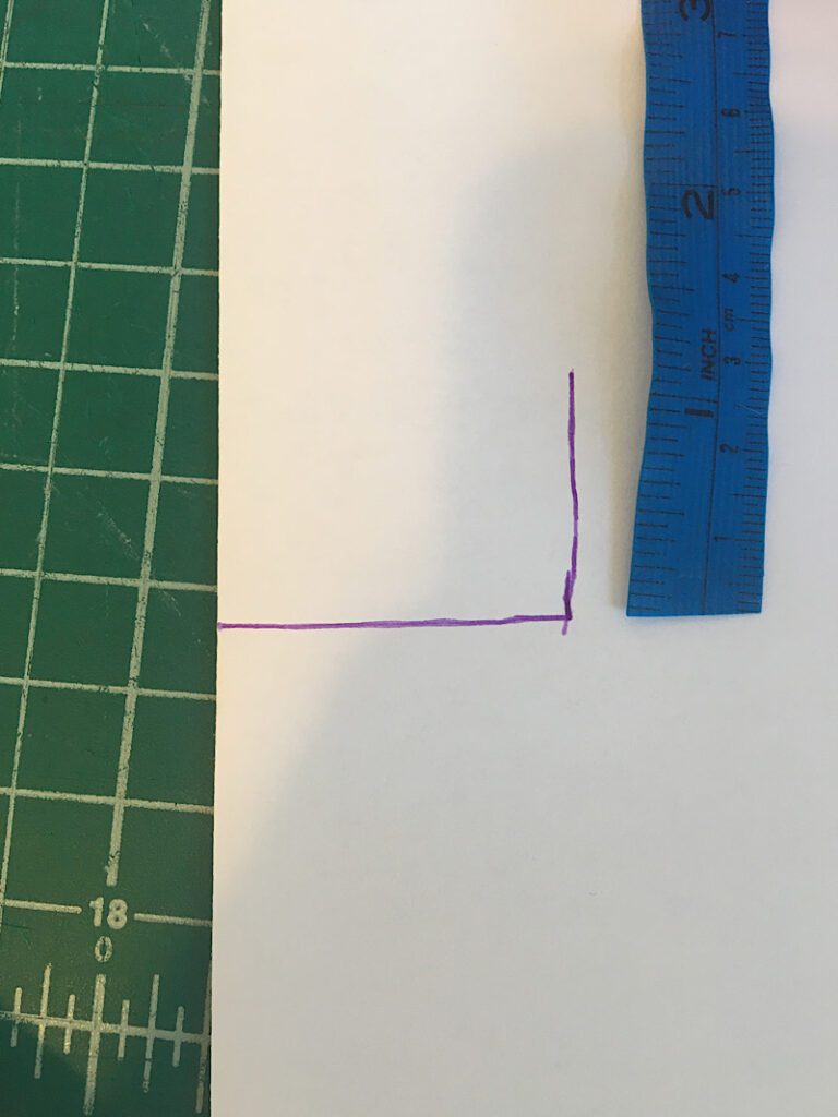making the side seam mark on the paper pattern