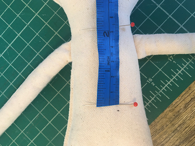 measuring rag doll pins