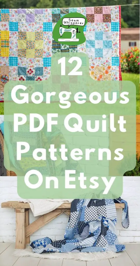 pdf quilt patterns on etsy pinterest pin