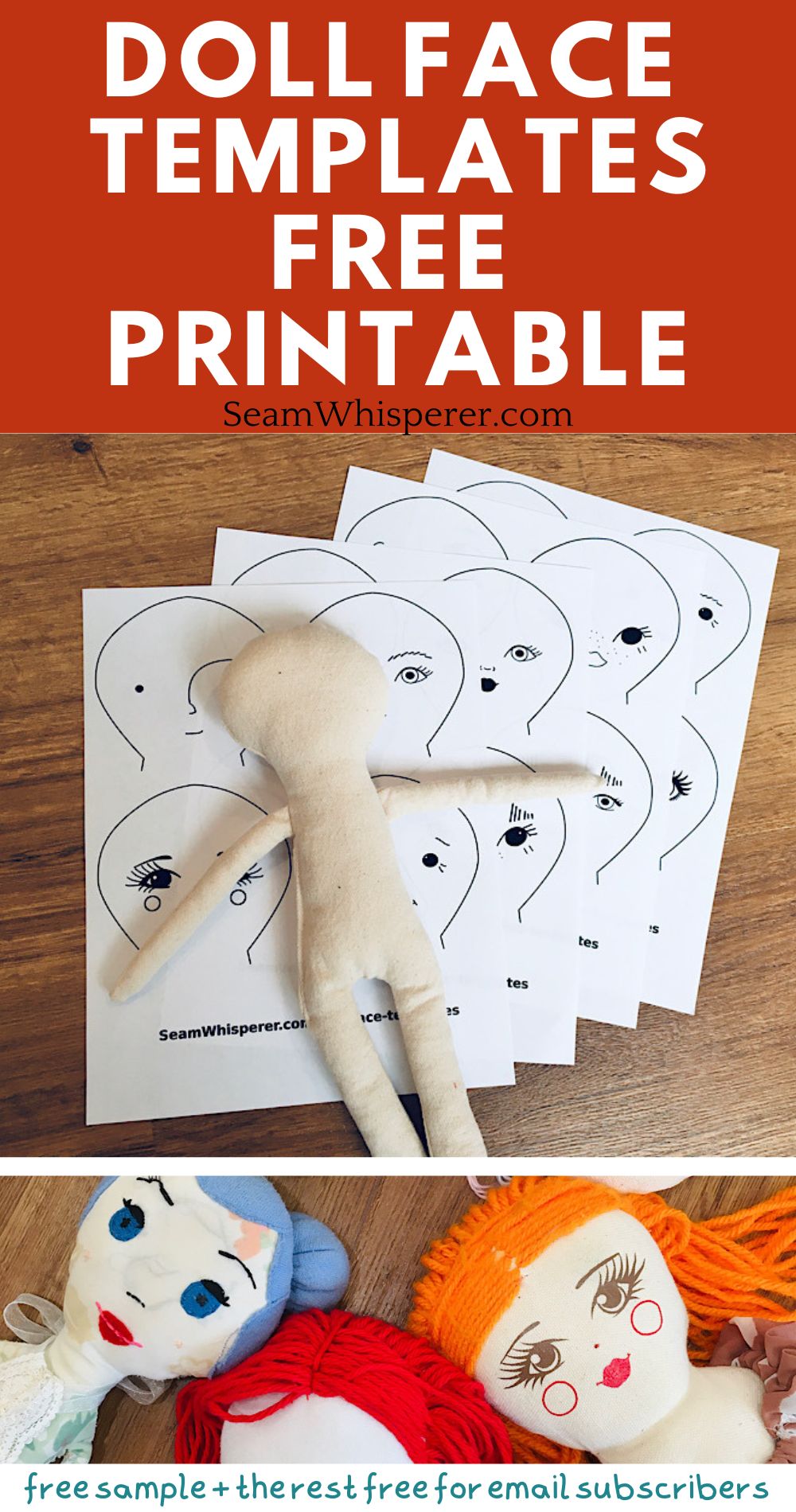 16 Free Printable Cloth Doll Face Templates