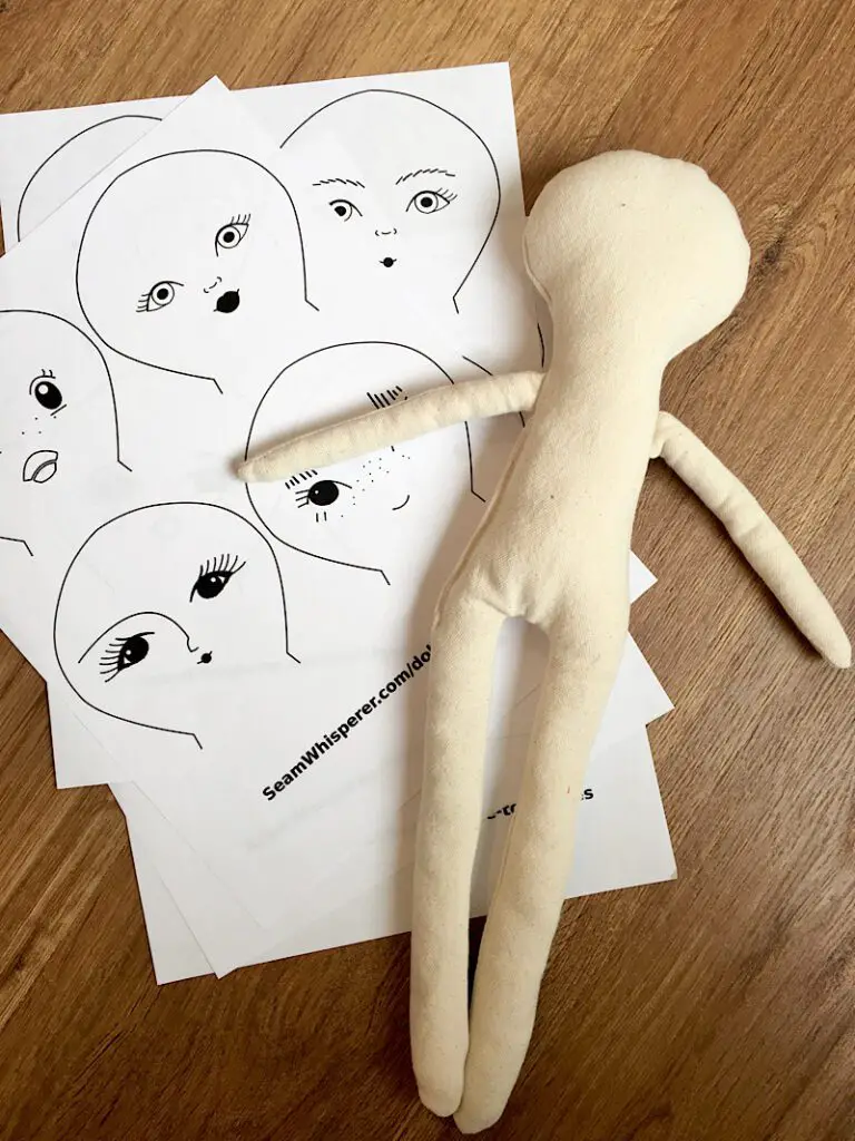 Doll Body with doll face templates free printable