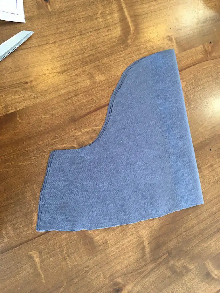 cut out sleeve fabric for peasant dress