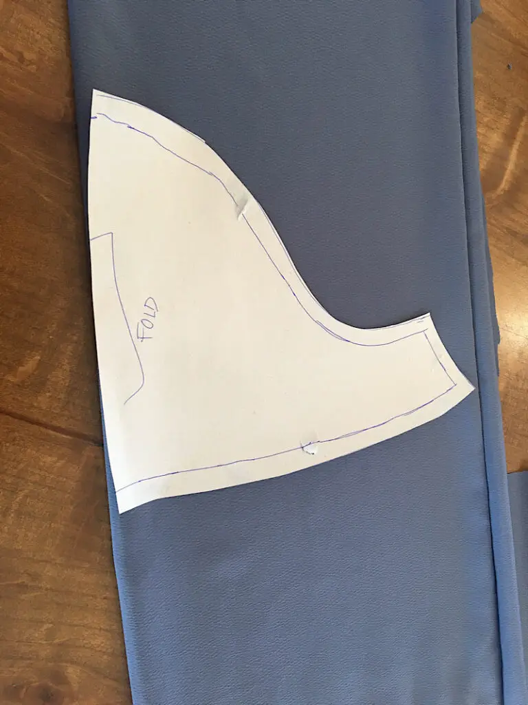 cutting out sleeve for DIY peasant dress