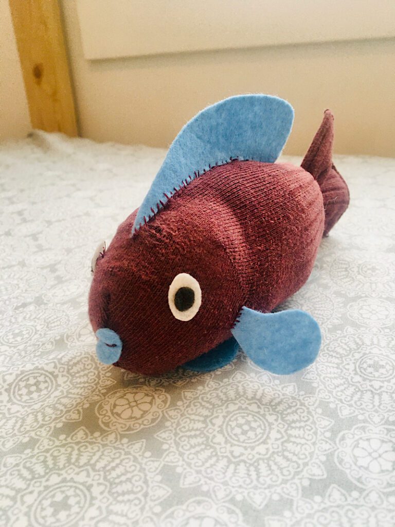 DIY sock fish stuffed animal