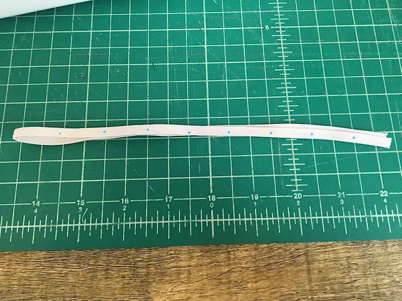 folded elastic in half
