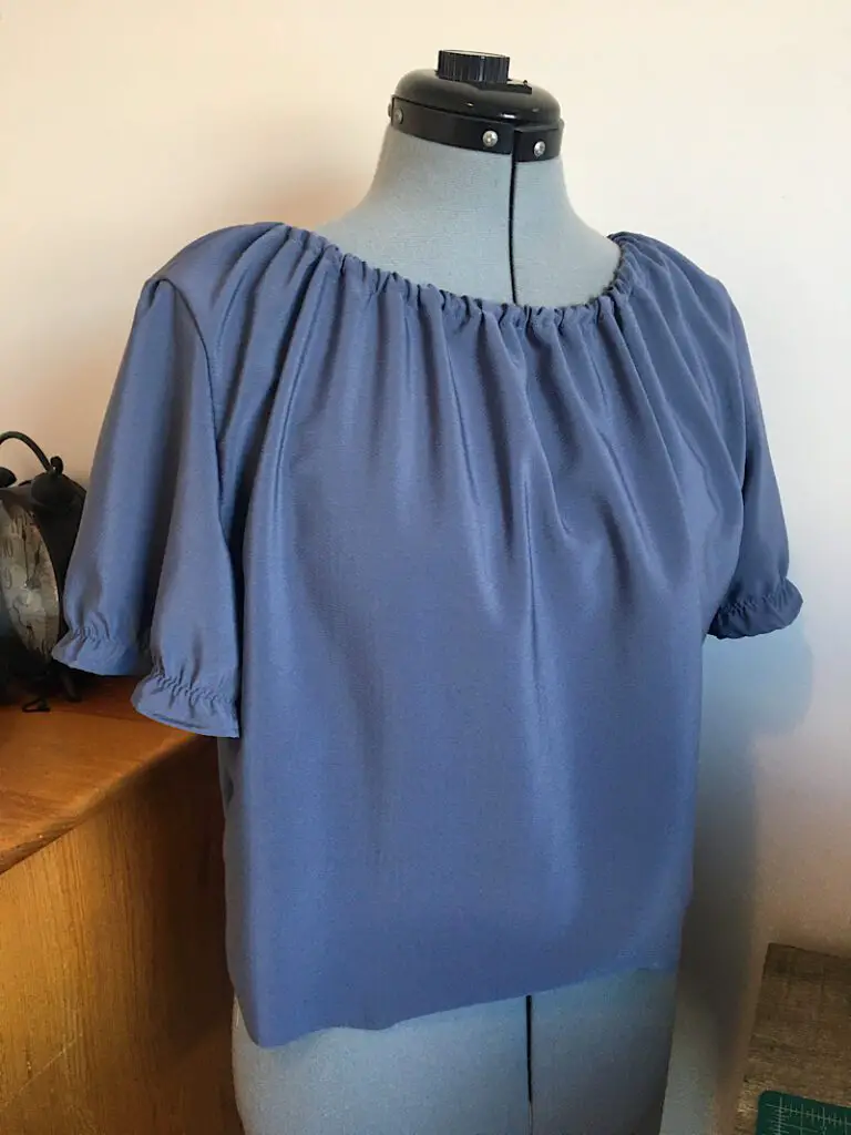 bodice of peasant dress on mannequin