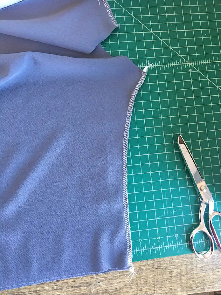 sew the side seams of the peasant dress