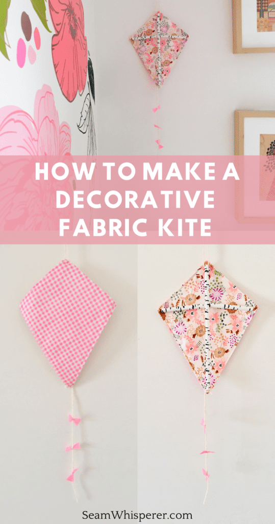 how to make a decorative fabric kite wall hanging