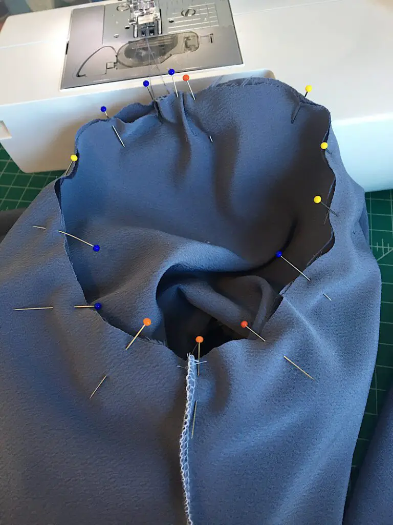 pin the sleeve to the armhole