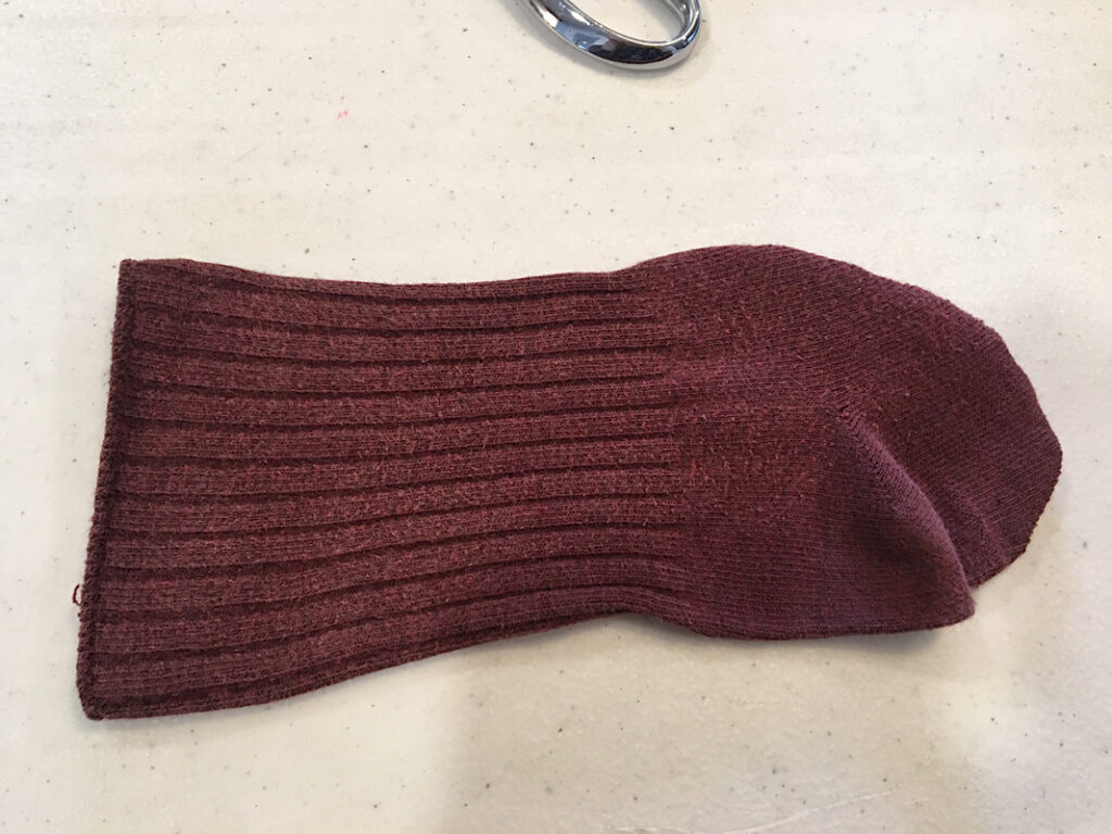 sock turned right side out