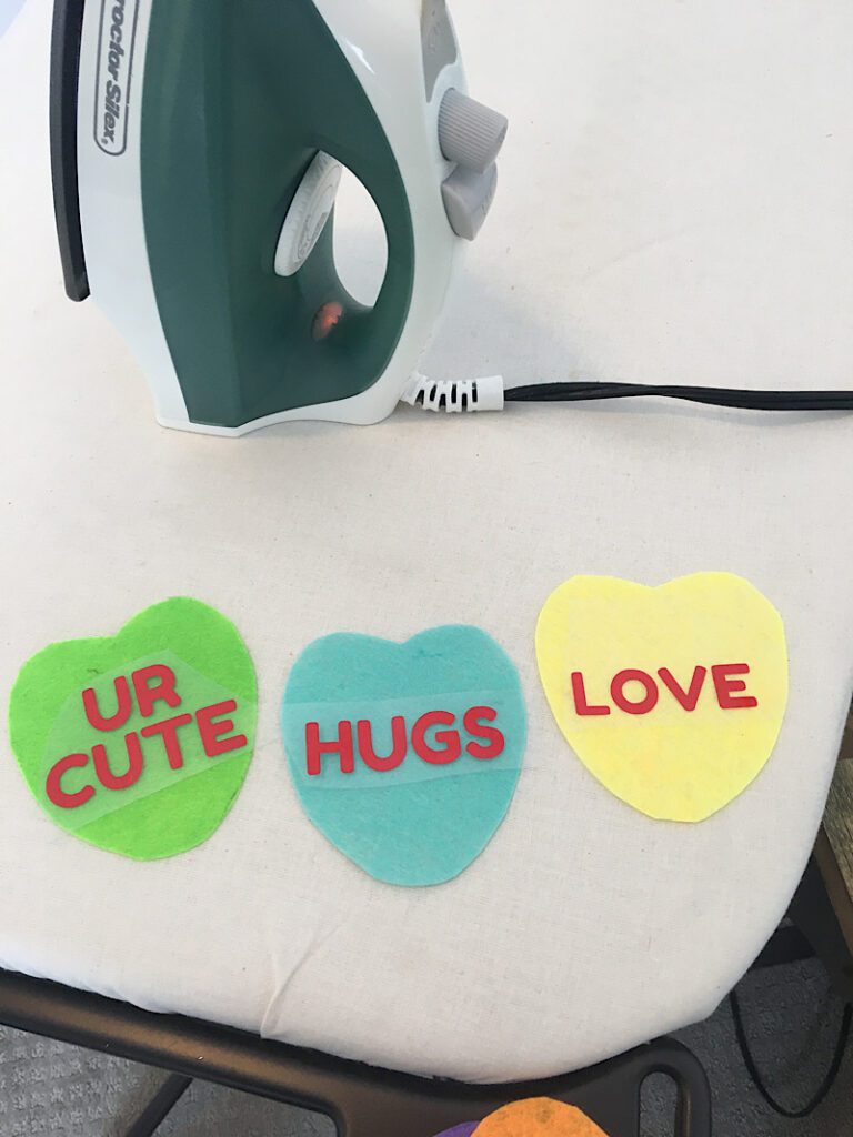 Heat Transfer Vinyl Valentines Day Heart Customised DIY Iron on
