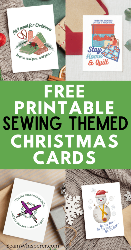 free printable christmas cards for sewing quilting pinterest graphic with green background