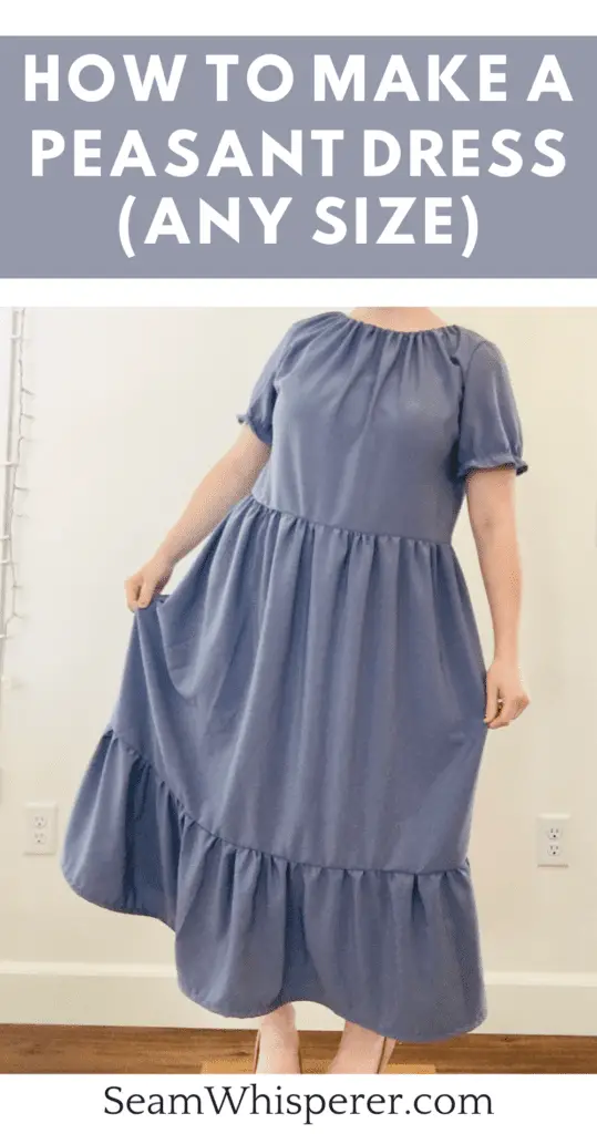 how to make a peasant dress pinterest pin