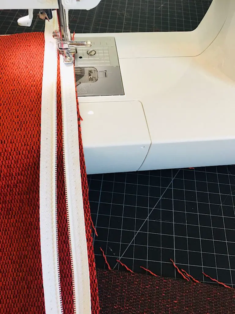 sewing on new zipper