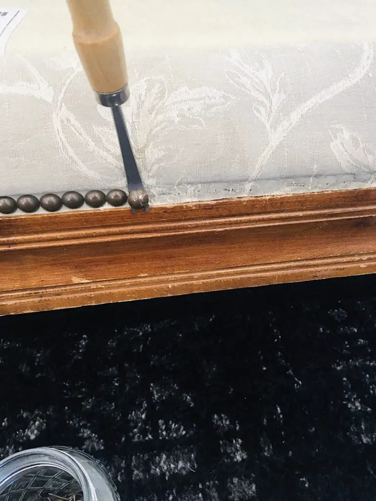 decorative tacks on outside of couch upholstery