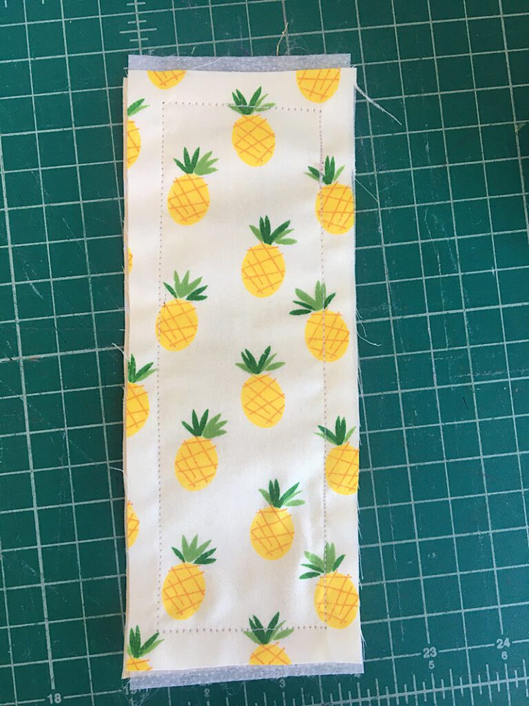 sewn fabric bookmark