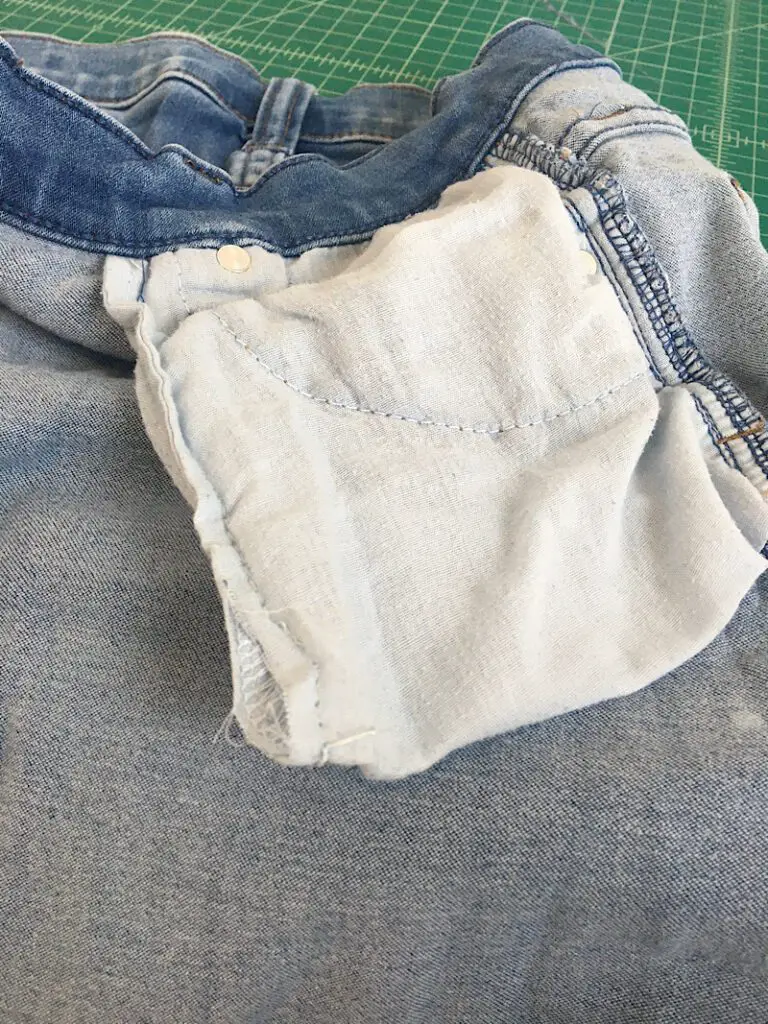 hole in from pocket of jeans on seam