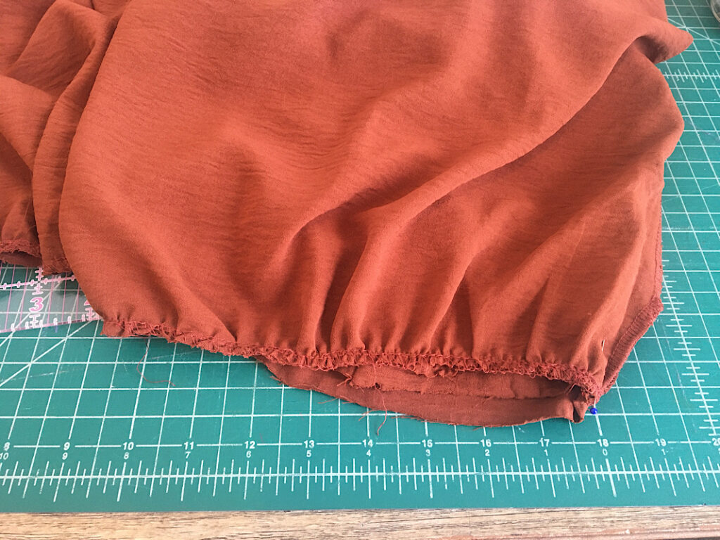 pinning skirt to bodice