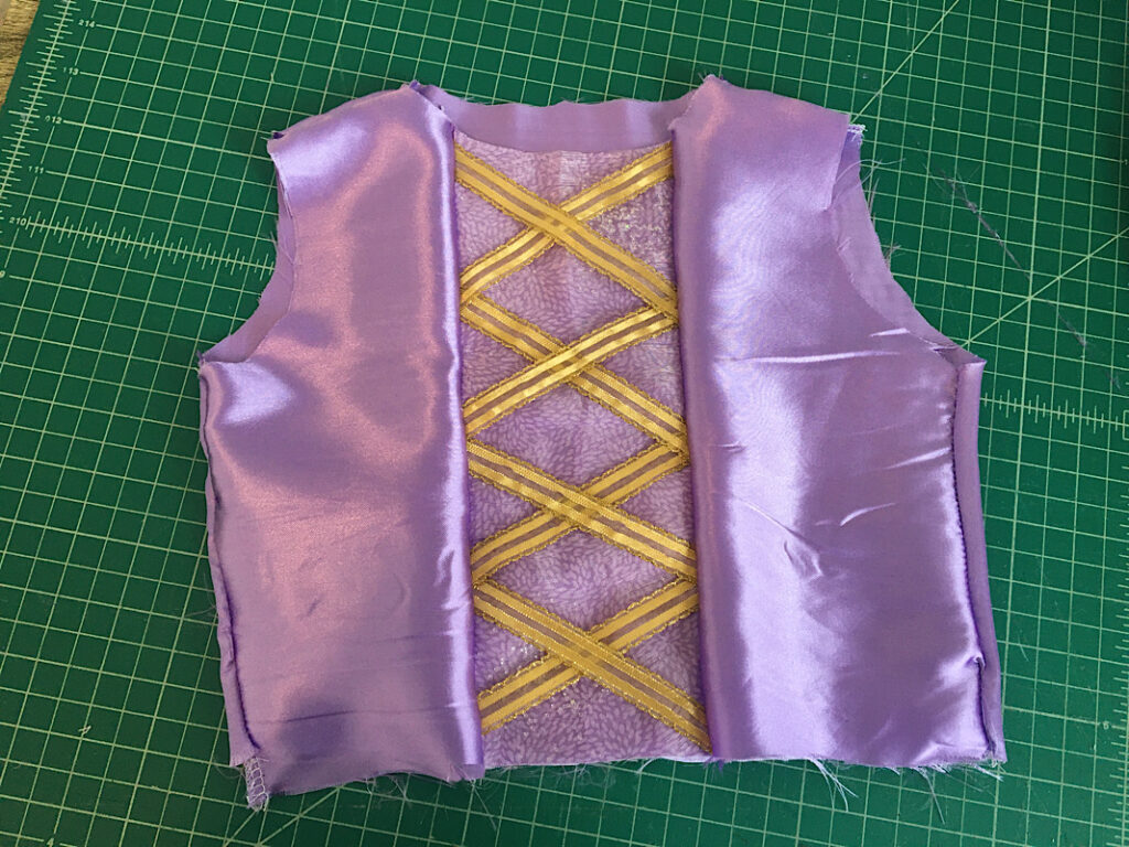 bodice turned right side out