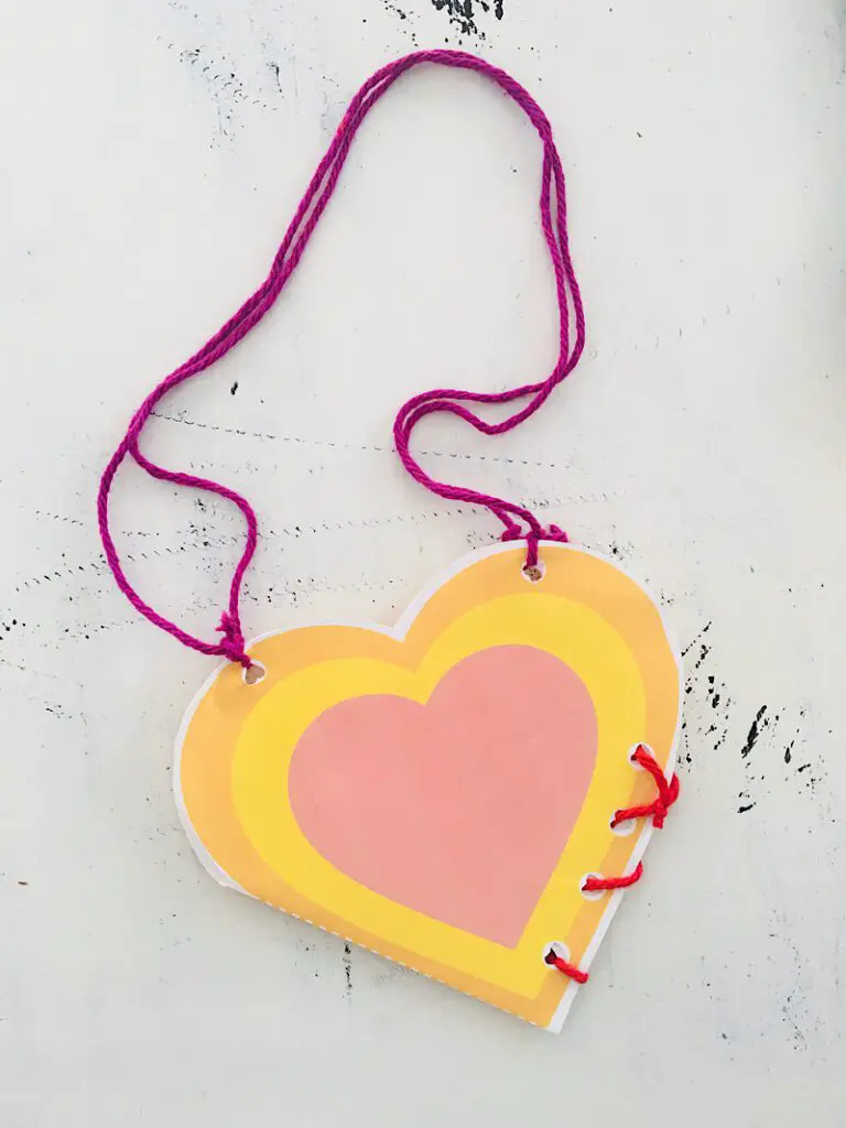 heart purse made from paper