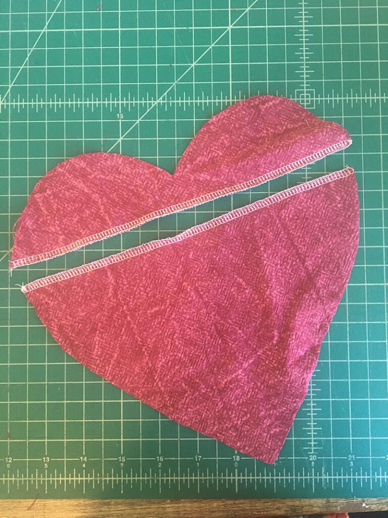 heart wallet clutch in progress