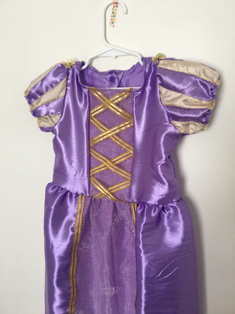 finished rapunzel dress