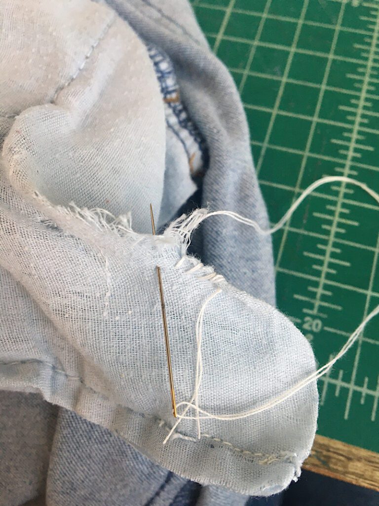 sewing the rip 