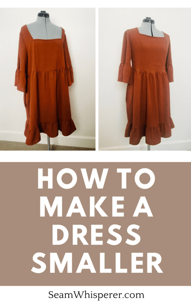 how to make a dress smaller pinterest pin